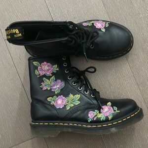Floral Doc Marten Combat Boots